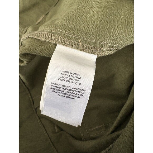 Polo Ralph Lauren sz 8 Pants Paint Splatter Cotton Button Fly Olive Green - Picture 12 of 15